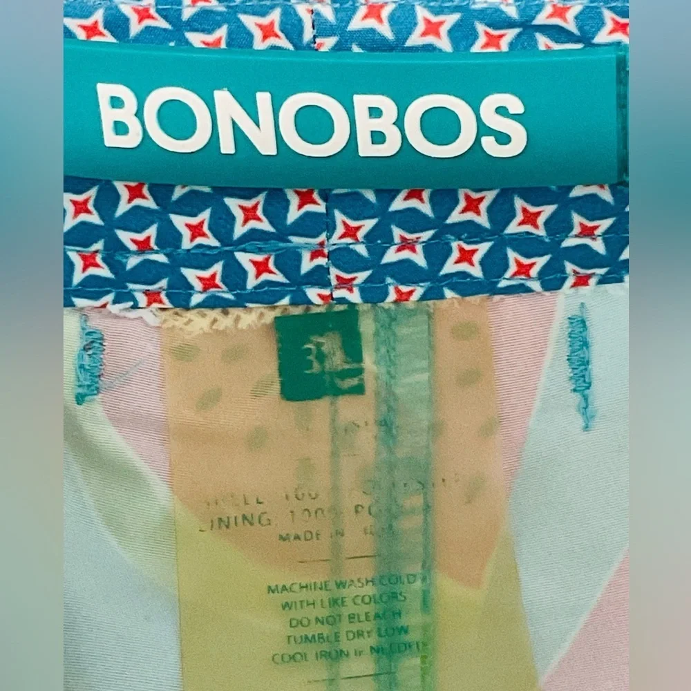 Bonobos Swim Trunks Watermelon Print Men’s 33/34 Blue Pink 7” Inseam